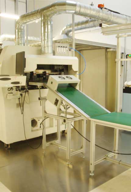 Wave soldering line